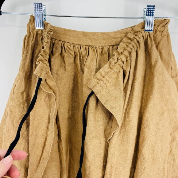 Little Creative Factory Polina's Apron Skirt 100% Linen Tie Front Size 6 Years - Picture 4 of 8